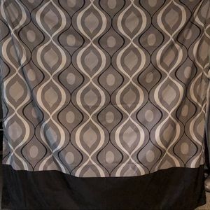 Shades of Gray and Black Shower Curtain